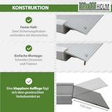 thumbnail of TRUTZHOLM 1x Eventrampe 214 cm Traglast 600kg Alu grau geriffelt Rampe Auffahrrampe Verladerampe