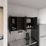 thumbnail of Móvel de parede para cozinha Paris em melamina Paris com 4 armários e 2 prateleiras