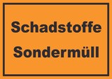 thumbnail of Schadstoffe Sondermüll Mülltrennung Schild mit Text waagerecht A3 (297x420mm)