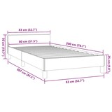 thumbnail of vidaXL Bettgestell mit Kopfteil ohne Matratze Cappuccino 80x200 cm