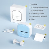 thumbnail of Mini Imprimante Portable Bluetooth Pour Étiquettes Et Photos Rose Blanc + Vert YONIS
