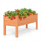 thumbnail of Helloshop26 - Jardineira quadrada elevada de 120 x 43,5 x 51 cm prática e confortável para terraço e varanda feita de madeira de 20_0020835