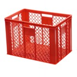 thumbnail of 4 Stück Bäckerkisten 600 x 400 x 410 mm + 1 Transportroller in rot