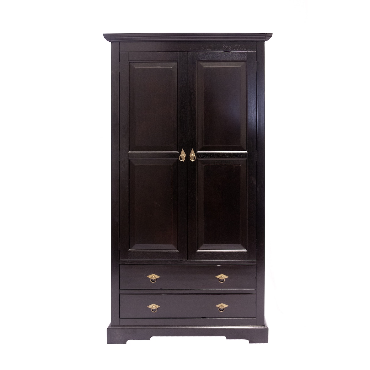 SIT Möbel Aktenschrank | 2 Türen, 2 Schubladen | Akazie-Holz antikfinish | B 98 x T 44 x H 183,5 cm | 09865-30 | Serie SAMBA