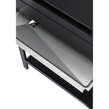 thumbnail of aro Barbecue a gas con 3 bruciatori principali, area cottura 53 × 33 cm, tavolino laterale, con ruote, acciaio, nero