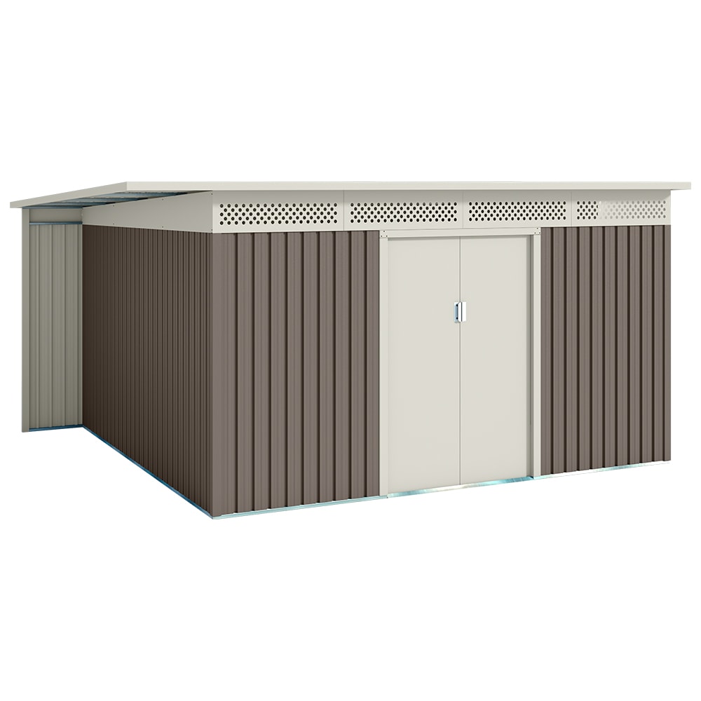 Metallisches Gartenhaus Uppsala 13,22m2 - 333x397x191cm. Gartenhaus