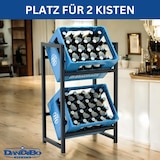 thumbnail of DanDiBo Getränkekistenregal 2 Kisten Schmal Metall Stehend 96475 Getränkekistenhalter 47 cm Getränkekistenständer Flaschenkistenregal