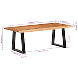 thumbnail of vidaXL Couchtisch 110x55x40 cm Massivholz Akazie