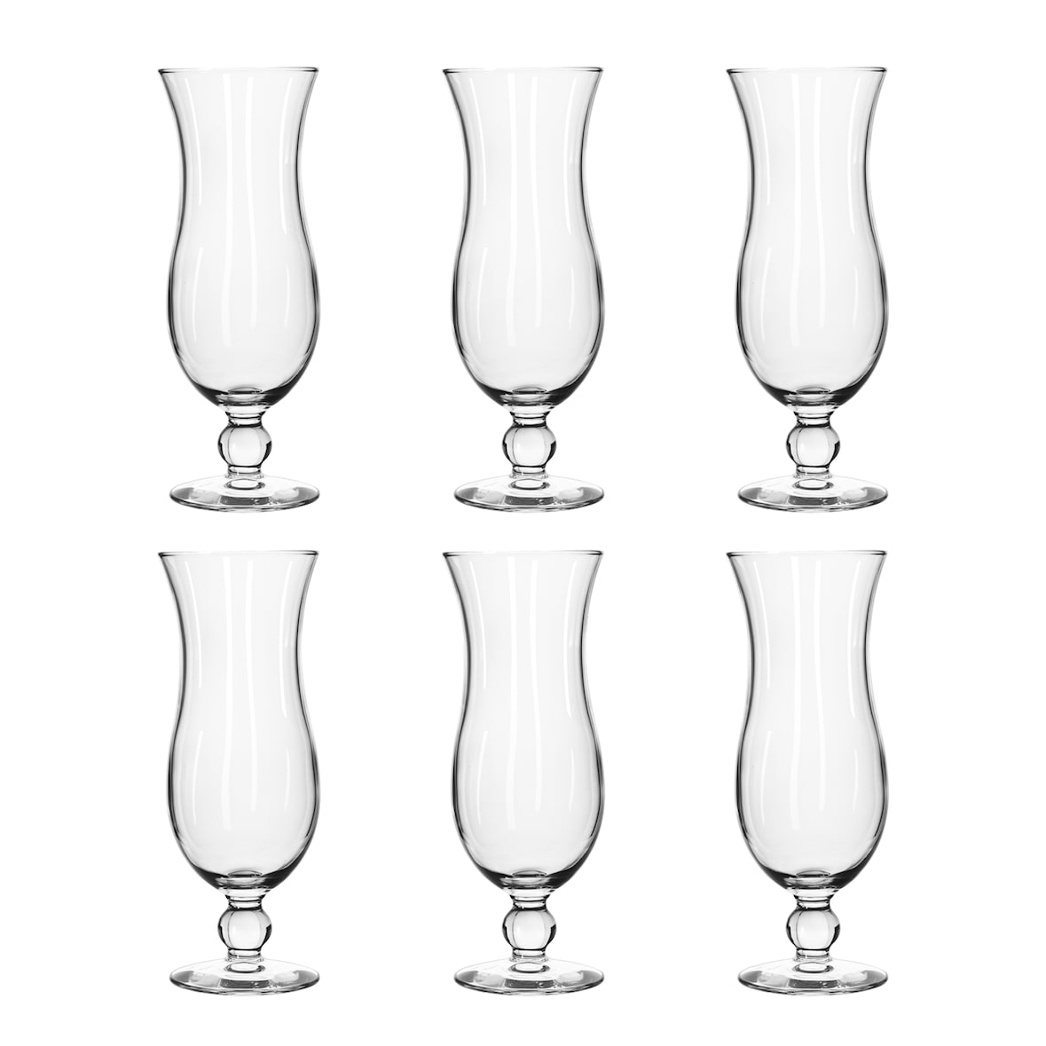 6 x Cocktailglas, Longdrinkglas, Glas, transparent, 44cl, Ø 7.9cm, Höhe:21.0cm