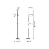 thumbnail of faro barcelona martinica stehleuchte im bürostil aus blauem metall, Durchmesser 30 cm, Höhe 150 cm, Länge 41 cm