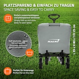 thumbnail of Hauki Bollerwagen XXL faltbar Grau – Handwagen mit Dach & Tasche, klappbar zum Schieben oder Ziehen, Kinder Transportwagen mit PU-Rädern & Bremse, 120