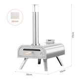 thumbnail of BIGHORN Pizza Pellet Oven - 16inch - Pizza oven voor Buiten - Draagbaar - Opvouwbaar - Ingebouwde Thermometer - Glazen Deur