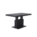 thumbnail of Tarrington House Malin in hoogte verstelbare tafel, polyrattan/glas, steeneffect, 131 x 76 cm, rechthoekig, grijs