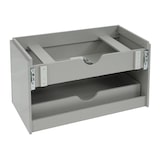 thumbnail of Premium mueble bajo lavabo HWC-D16, mueble bajo lavabo muebles de baño, alto brillo 90cm ~ gris