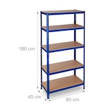 thumbnail of Helloshop26 - Schwerlastregal mit Clip-Aufbewahrung für Keller oder Garage 180 cm blauer Stahl 13_0001058