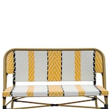 thumbnail of METRO PROFESSIONAL Banco, alumínio / vime PE, 122 x 58 x 88 cm, empilhável, amarelo