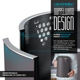 thumbnail of Arendo Wasserkocher 1,5 l 2200 W, Edelstahl, Doppelwand, Temperaturwahl 40 - 100°C mit Anzeige, vulkangrau