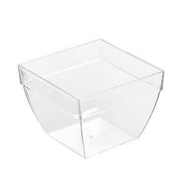 MONOUSO - Tigela Quadrada Degustação PS 75ml 5,5x5,5x4cm (25 Uds)