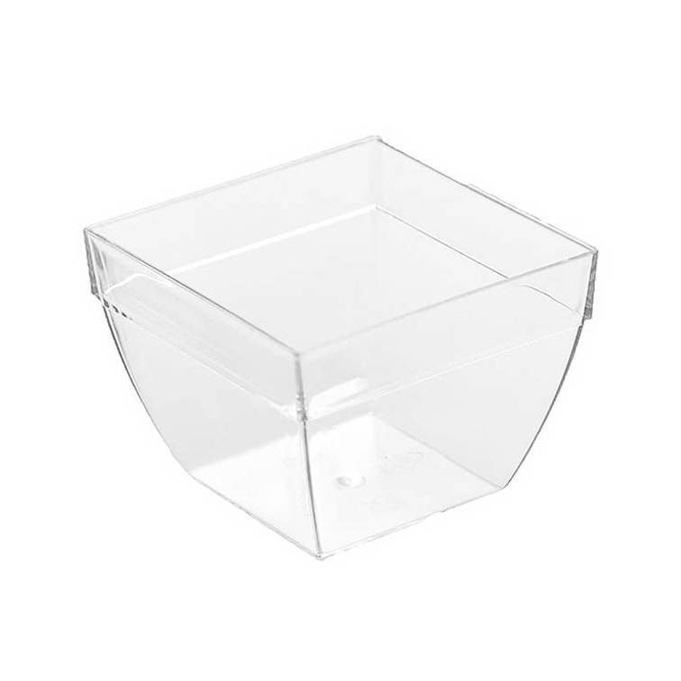 MONOUSO - Tigela Quadrada Degustação PS 75ml 5,5x5,5x4cm (25 Uds)