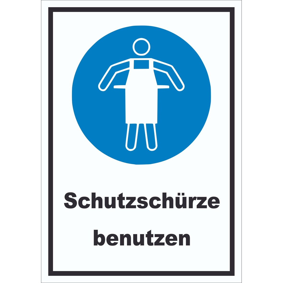 Schutzschürze benutzen Schild A1 (594x841mm)