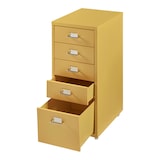 thumbnail of Helloshop26 - Mobiletto da ufficio mobile contenitore su ruote con 5 cassetti 69 x 28 x 41 cm giallo 03_0009101
