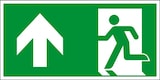 thumbnail of Aufkleber I Rettungszeichen Rettungsweg geradeaus, KRO, ASR/ISO, Folie, selbstklebend, 300x150mm, ASR A1.3, DIN EN ISO 7010