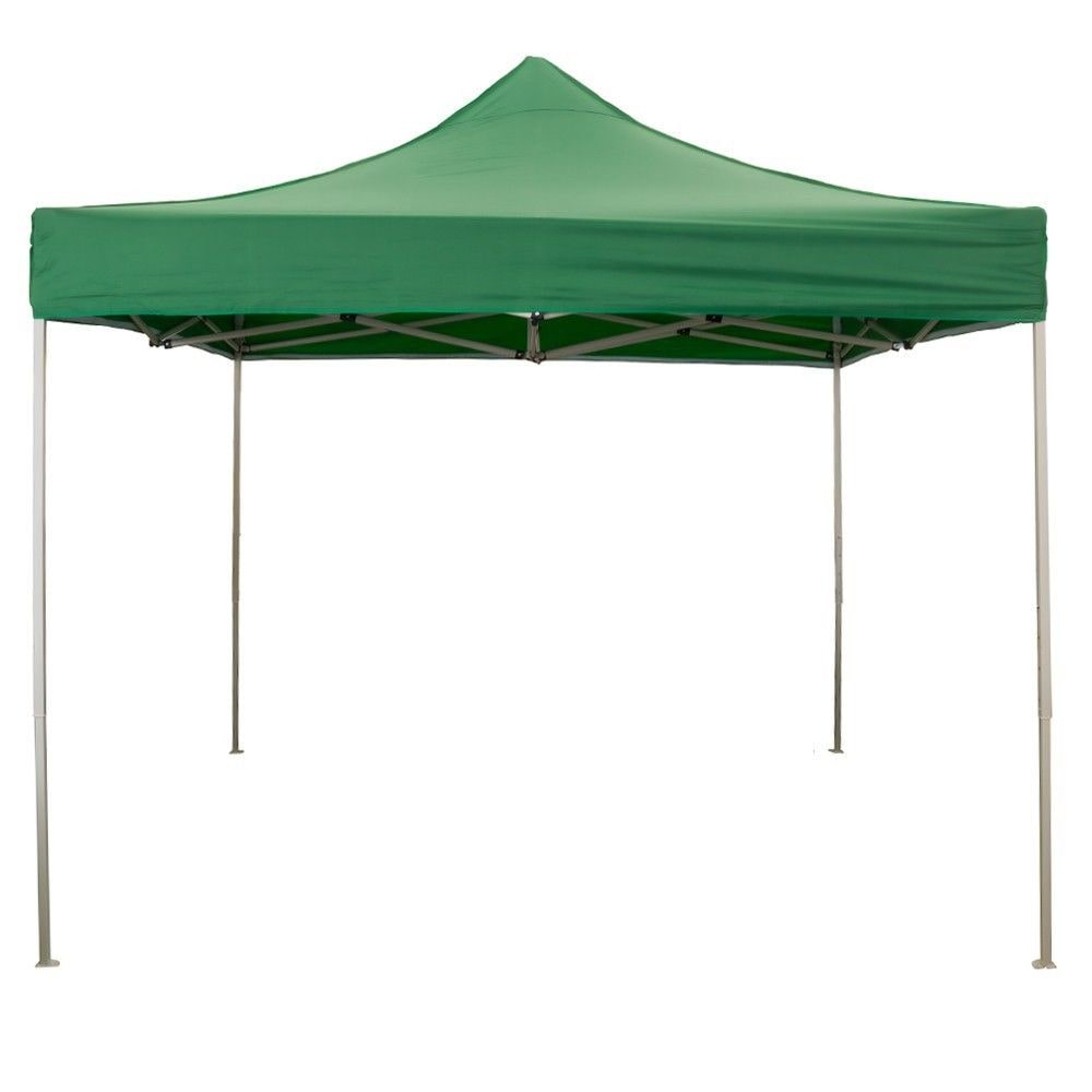 Cubierta lateral impermeable verde de 3x2m con puerta enrollable para carpa plegable de 3x3m