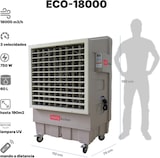 thumbnail of PARS EcoTech Climatizador evaporativo ECO-18000, caudal de 18.000m3/h REALES + lámpara UV