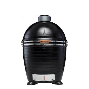 Barbacoa kamado B10 MiDi hecha a mano en terracota,  54 x 63 x 79 cm, 70 kg. Diámetro interior 44 cm.