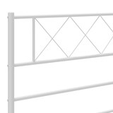 thumbnail of vidaXL Bedframe met hoofdbord metaal wit 193x203 cm