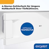 thumbnail of Exquisit Kühlschrank ohne Gefrierfach, EEK: C, 118 Liter, 4-Sterne-Gefrierfach, Gemüseschublade, Türanschlag wechselbar, KS16-4-HE-040C inoxlook