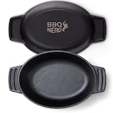 thumbnail of BBQ-Nerd® Servierpfännchen aus Gusseisen im 6er Set ?  Grillpfännchen - oval 22,5x13 cm - zum Braten Überbacken Grillen Anrichten Servieren