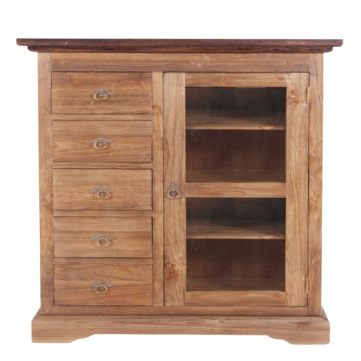 SIT Möbel Brotschrank Teakholz | L 39 x B 86 x H 122 cm | natur | 06201-34-Z |Serie SEADRIFT