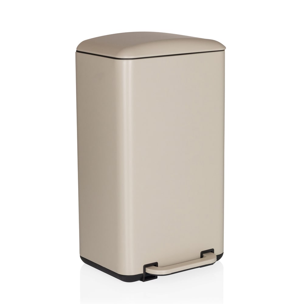Papelera / cubo de basura CLEAN BEVA 30L beige hjh OFFICE