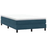 thumbnail of vidaXL Boxspringbett ohne Matratze Dunkelblau 120x220 cm Samt
