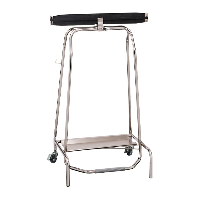 Support sac-poubelle 110 L à pédale et clapet en Inox