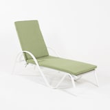 thumbnail of Almofada para espreguiçadeira de jardim, repelente à água, poliéster 200 gr, cor verde, 78 + 118 cm x60 cm x5 cm