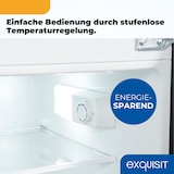 thumbnail of Exquisit Kühl-Gefrierkombination, Kühlschrank mit Gefrierfach, 4-Sterne-Gefrieren, 206 Liter, KGC5270-45-010E schwarz