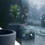 thumbnail of 4er Set Pflanzkübel rund 1 anthrazit