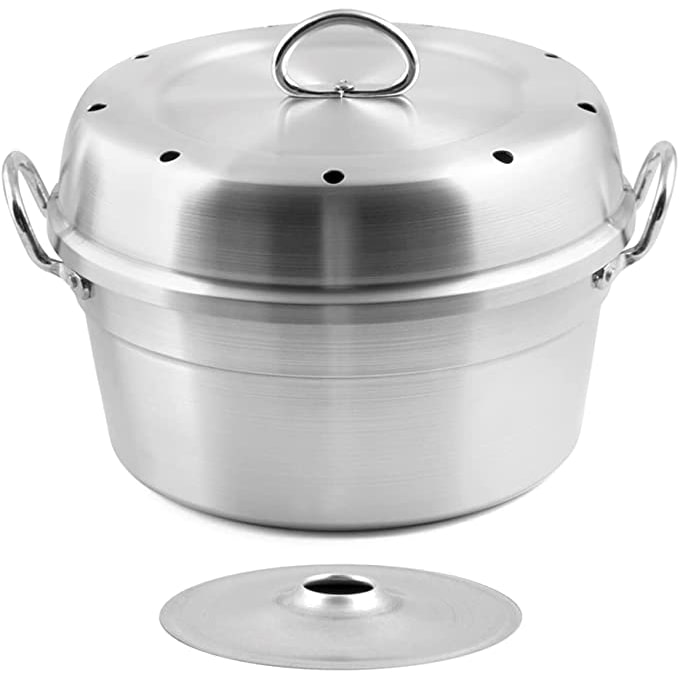 Home Fornetto Gas Versilia Con Coperchio Alluminio, Argento, Cm 28