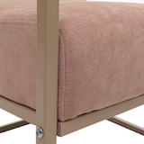 thumbnail of Lounge-Sessel HWC-O38, Cocktail-/Polstersessel Clubsessel, Stoff/Textil (420 g/m²) Metall MVG ~ beige, Polster rosé