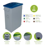 thumbnail of Contenedor de residuos Zeus cerrado 65 litros. Color Azul.