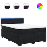 thumbnail of vidaXL Boxspringbett mit Matratze Schwarz 160x200 cm Samt