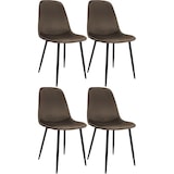 thumbnail of Set van 4 eetkamerstoelen Maryam bruin/Fluweel