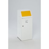 thumbnail of PROREGAL Robuster Wertstoffsammler mit Fronttür & Inneneinsatz | 90 Liter, HxBxT 105x40x40,5cm | Verzinkter Stahl | Gelb | Mülleimer Abfalleimer