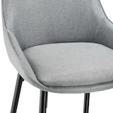 thumbnail of tectake Taburete alto SIERA con respaldo - Juego de 2 Tejido gris/negro