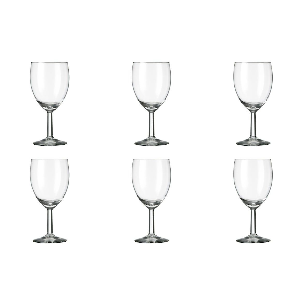 6 x Weingläser, Rotweingläser, Glas, transparent, 29cl