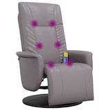 thumbnail of vidaXL Massagesessel mit Fußteil Grau Kunstleder