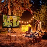 thumbnail of HOMCOM Telo Proiettore 84" con Treppiede 200x8x118 cm Nero