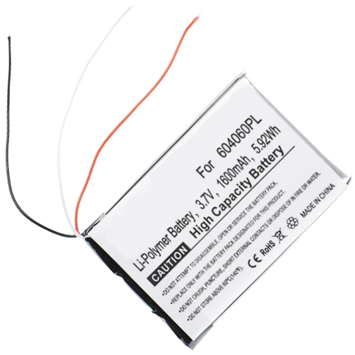 Akku für Becker Ready 70 LMU Li-Pol 3,7 Volt 1600 mAh weiß